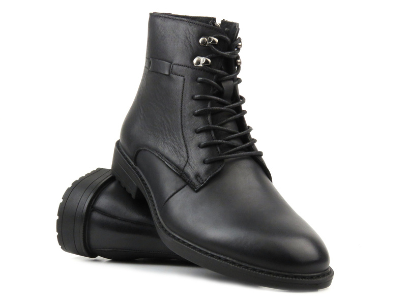 Elegante Herrenschuhe aus Naturleder - AMERICAN CLUB CY 85/23, schwarz