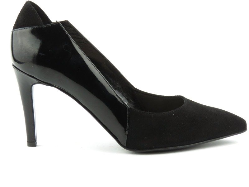 Extravagante Pumps mit hohen Absätzen - Conhpol Bis B-4107, schwarz