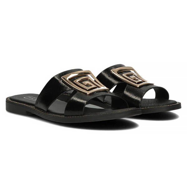 Flache Damen-Flip-Flops - Potocki 23-21007, schwarz