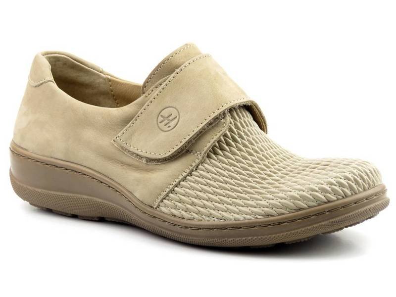 Flexible Damenschuhe mit Stretch – Helios Komfort 382, ​​​​beige