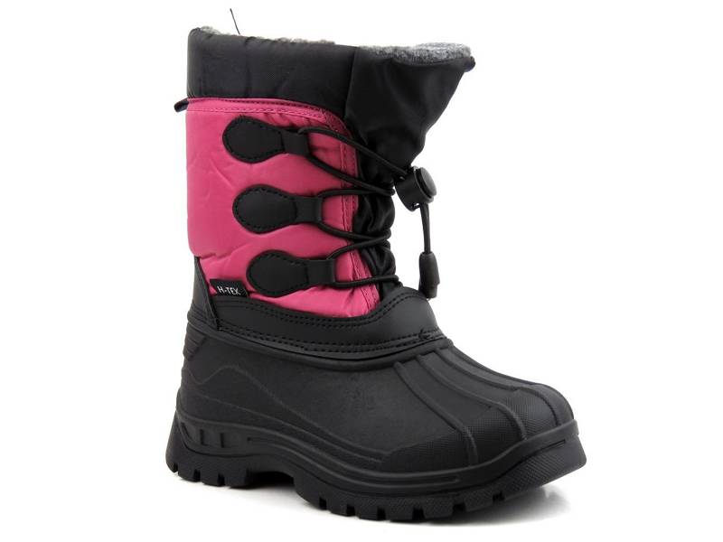 H-TEX Kinder-Schneestiefel – GALOP X66544, Schwarz und Pink