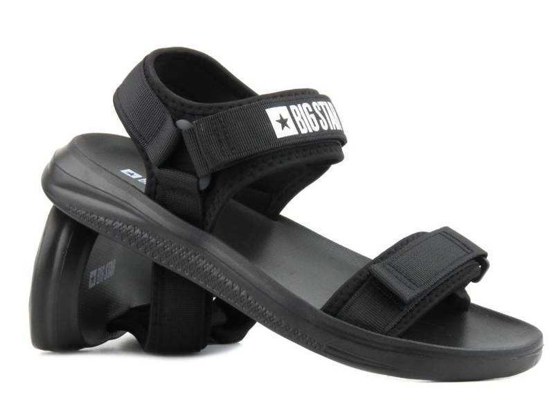 Herren-Sportsandalen mit Klettverschluss – Big Star HH174842, schwarz