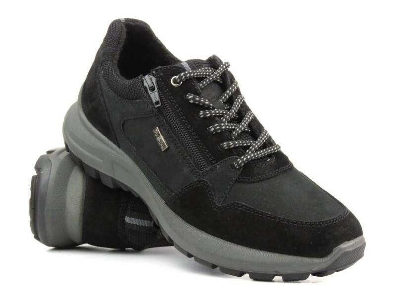 Herren-Trekkingschuhe, Leder - MANITU 640234-01, schwarz