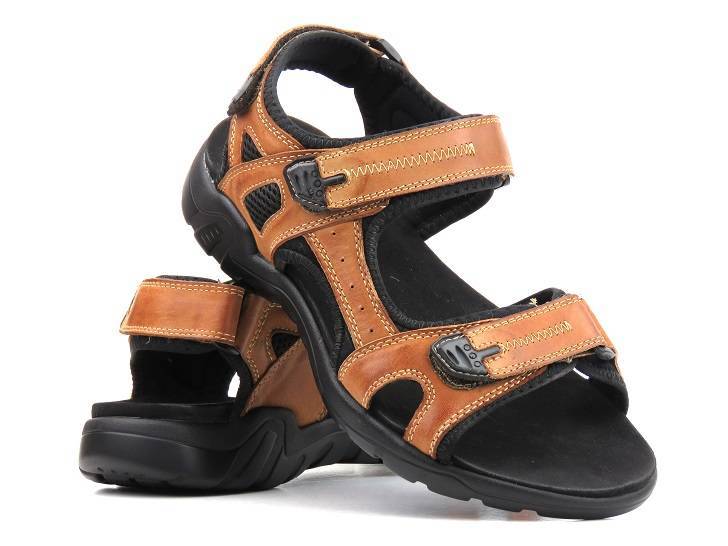 Herrensandalen mit Klettverschluss – AMERICAN CLUB CY 54/22, braun