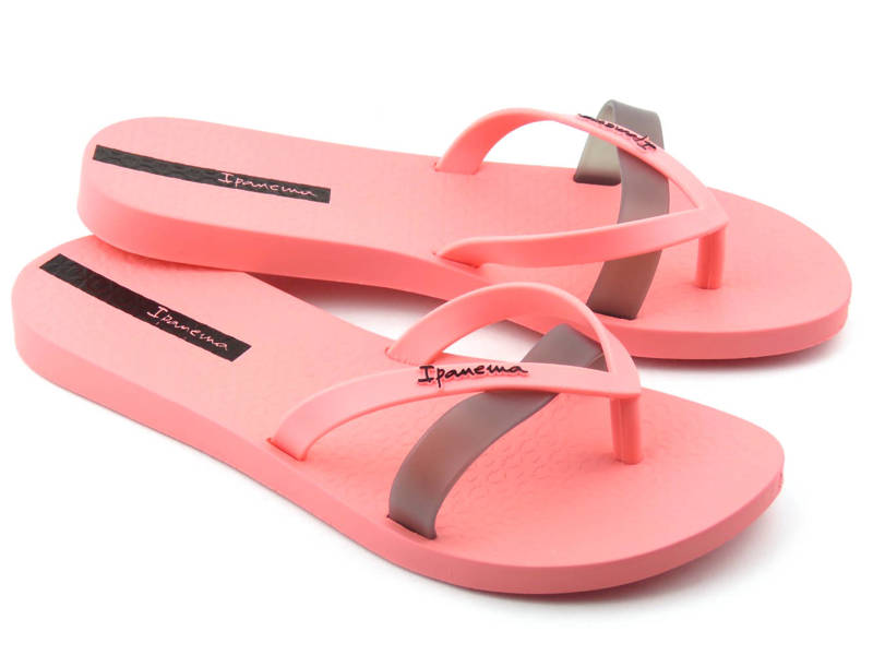 IPANEMA 81805 Damen-Gummi-Flip-Flops, Rosa und Schwarz