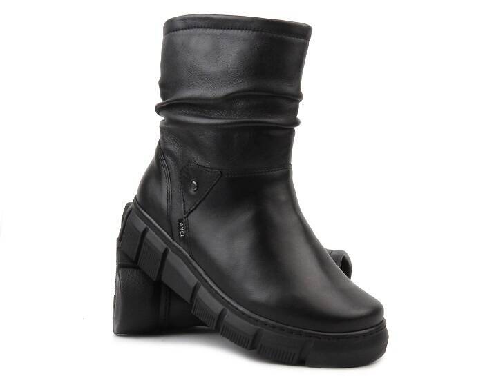 Isolierte Damenstiefel aus Naturleder - AXEL 4486, schwarz