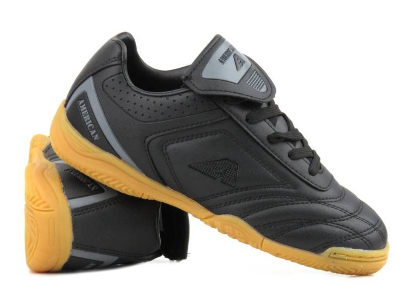 Kinder-Hallenfußballschuhe, American Club FH 46/23 Hallenfußballschuhe, schwarz