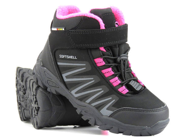 Kinder-/Jugend-Winter-Trekkingschuhe AMERICAN CLUB WT107/22 WT112/22, schwarz mit fuchsia