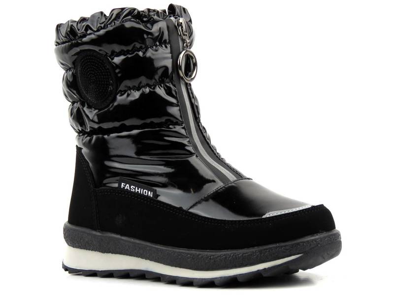 Kinder-Schneestiefel mit Schafwolle – MISS E 21DZ23-4324, schwarz