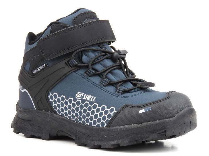 Kinder-Schneestiefel mit Softshell und Tripletex – AMERICAN CLUB HL 25/22, Marineblau