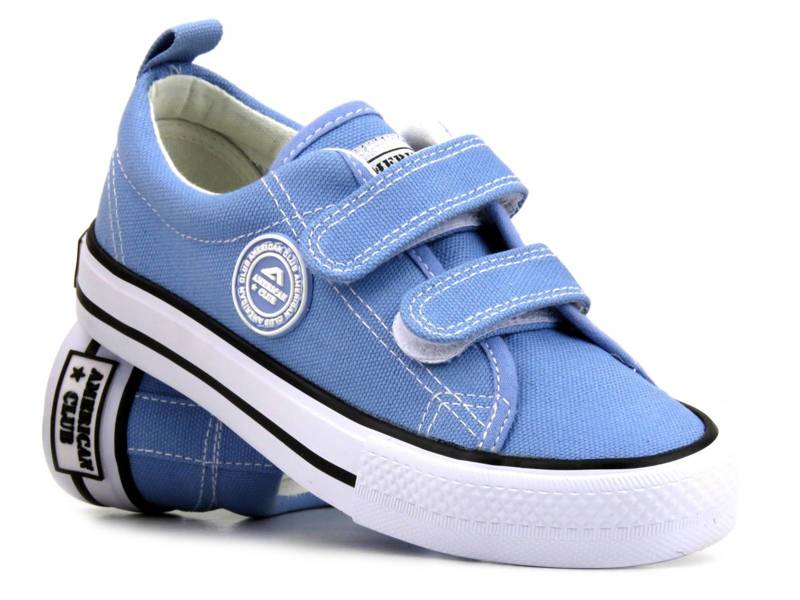 Kinder-Sneaker mit Klettverschluss – AMERICAN CLUB LH 85/23, blau