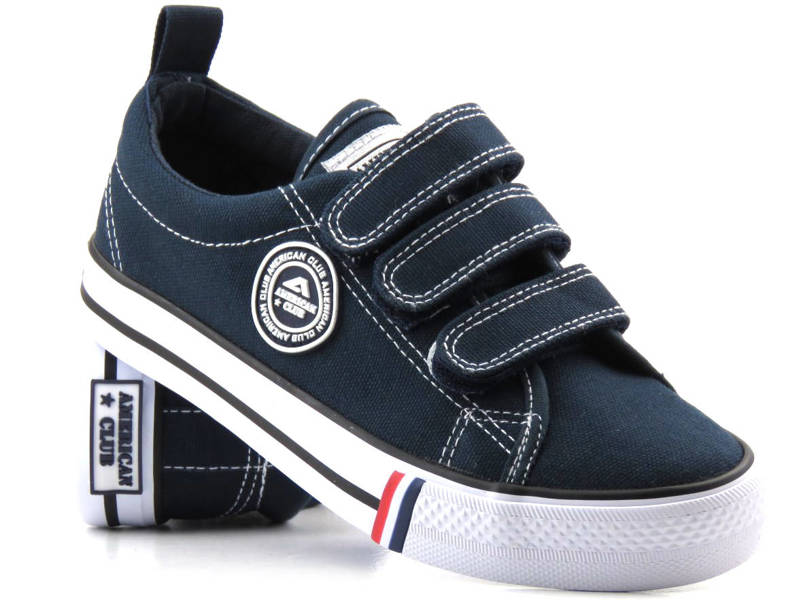 Kinder- und Jugendsneaker mit Klettverschluss - AMERICAN CLUB LH 71/22 / LH 59/22 LH 60/22, Marineblau