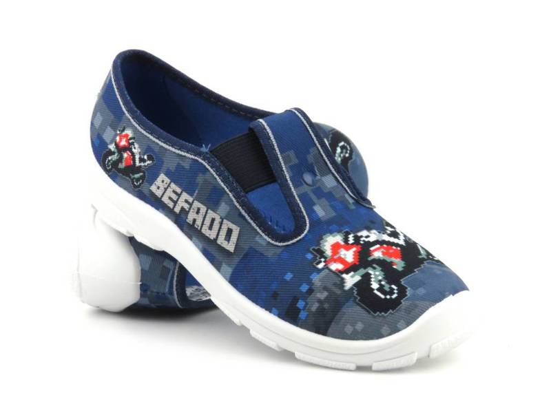 Kinderhausschuhe, Befado 975Y178 Sneakers, Marineblau