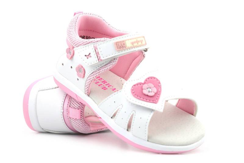 Kindersandalen für Mädchen - American Club DR 30/22, weiß