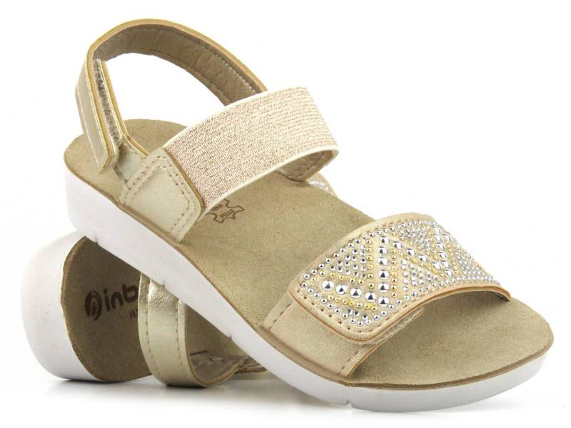 Kindersandalen mit Lederinnensohle – Inblu CJ-20, Gold