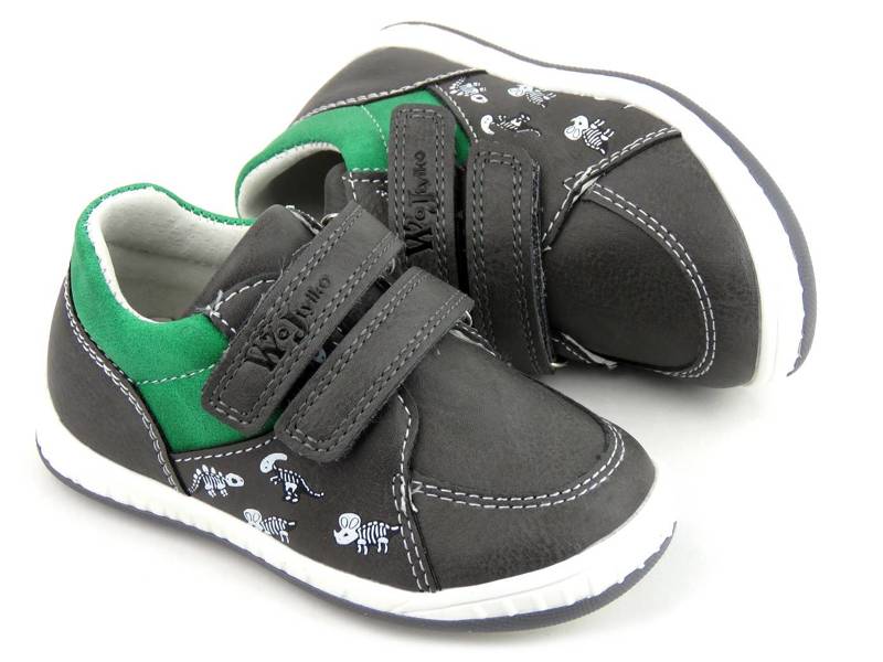 Kinderstiefeletten, Schuhe mit Lederfutter - Wojtyłko 22005, grau