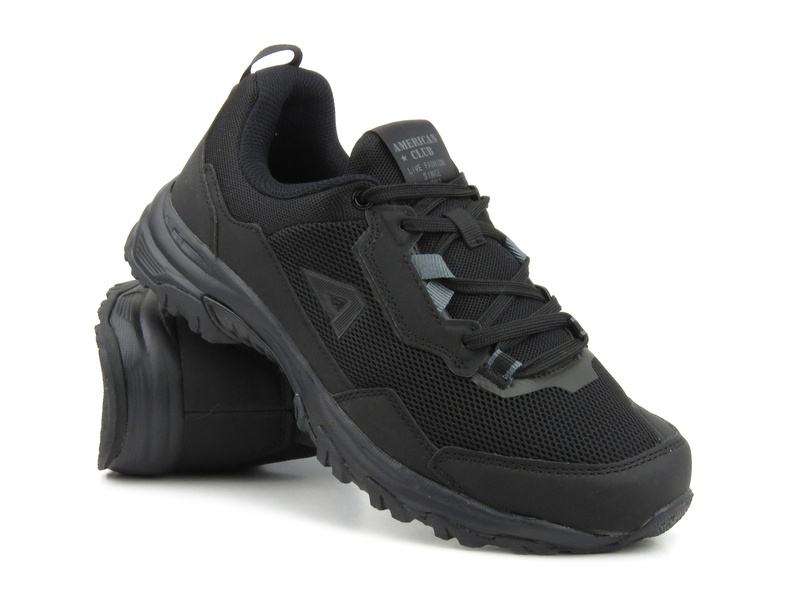 Klassische Herren-Sneaker – AMERICAN CLUB WT138/23, schwarz