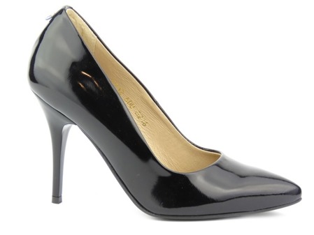 Lack-Stilettos mit spitzer Spitze – Kati 700, schwarz