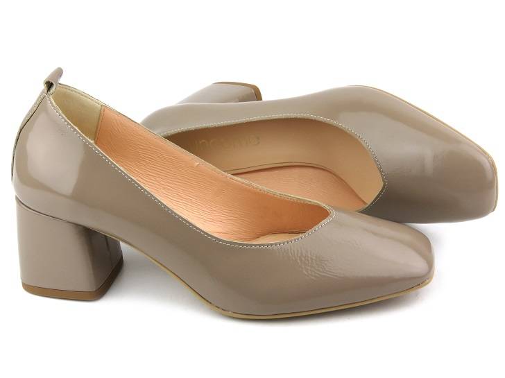 Leder, bequeme Pumps - UNCOME 35020, beige