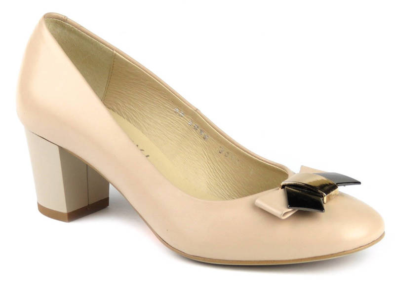 Lederpumps mit bequemem Absatz - KOTYL 2099, beige