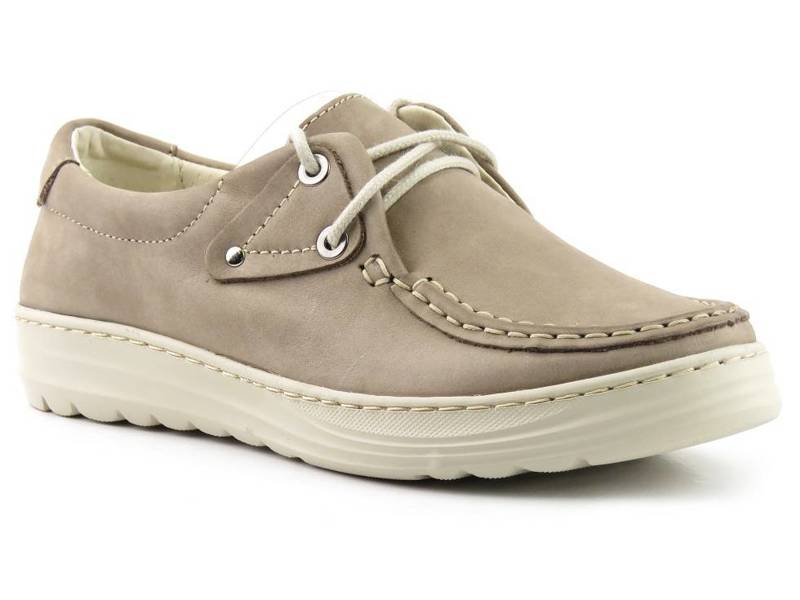 Leichte, bequeme Damenschuhe aus weichem Naturleder - Helios Komfort 363, beige