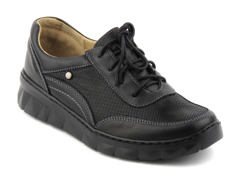 Leichte und bequeme Damen-Sneaker - Helios Komfort 360, schwarz
