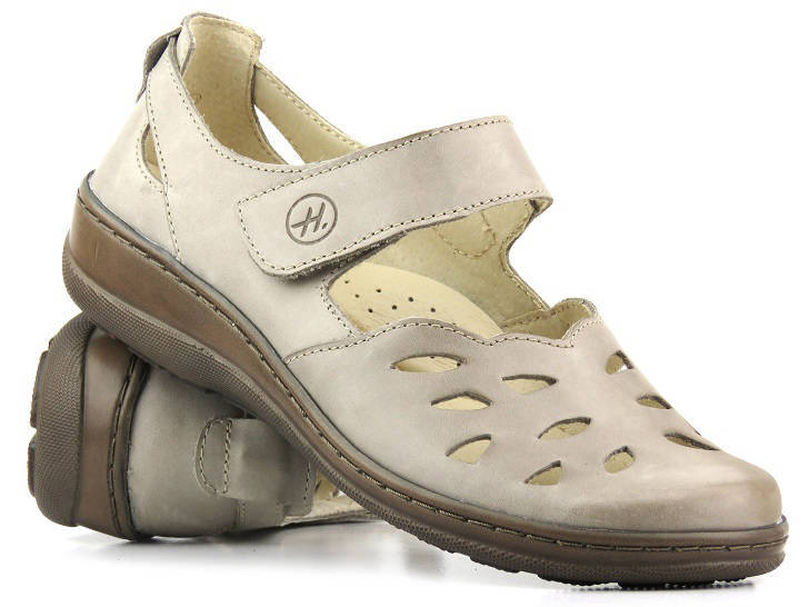 Leichte und bequeme Damenschuhe für den Frühling - HELIOS Komfort 4043, grau