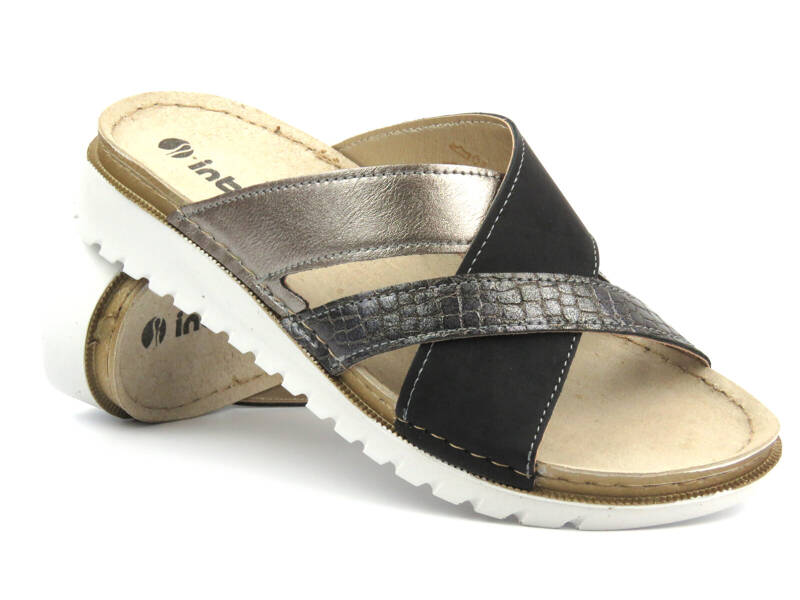 Medizinische Flip-Flops für Damen mit Kork-Einlegesohle – Inblu VR7B, weiß