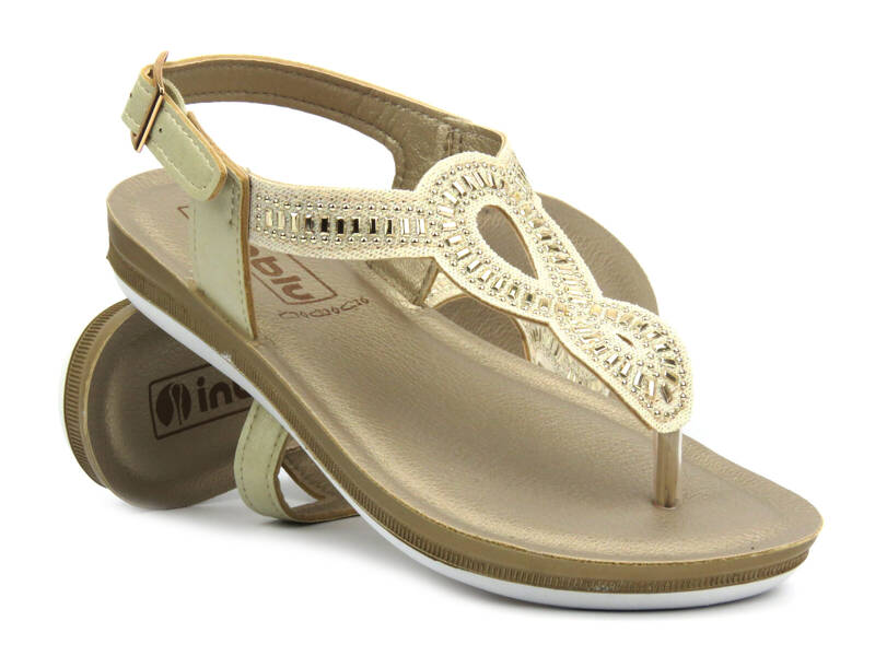 Medizinische Flip-Flops für Damen mit Kork-Einlegesohle – Inblu VR7B, weiß