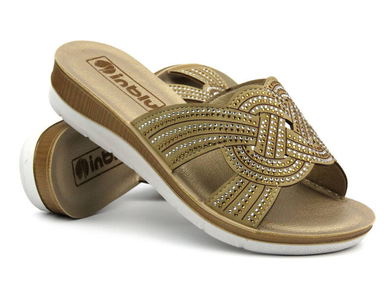 Medizinische Flip-Flops für Damen mit Kork-Einlegesohle – Inblu VR7B, weiß