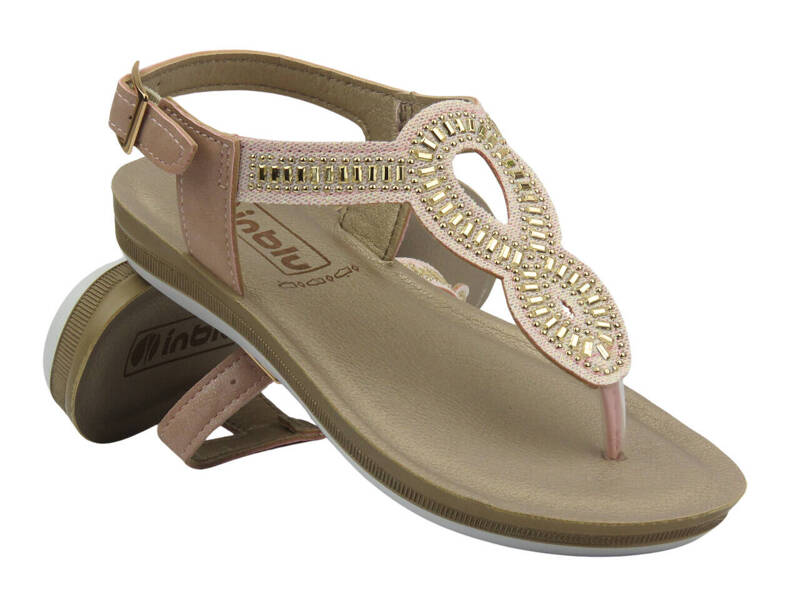 Medizinische Flip-Flops für Damen mit Kork-Einlegesohle – Inblu VR7B, weiß