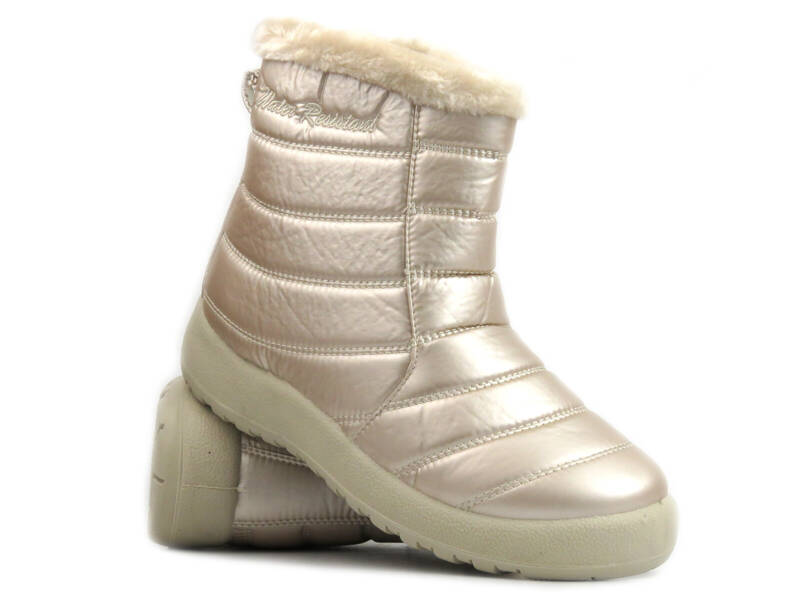 Mit Fell isolierte Damen-Schneestiefel – NEWS 9SN26-1467, beige