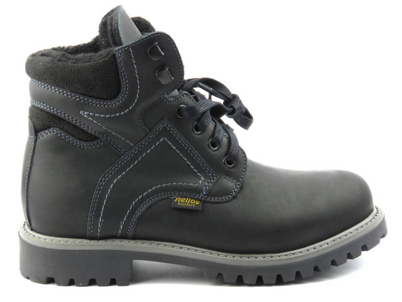 Mit Wolle isolierte Damen-Lederstiefel - HELIOS Komfort 616/2G, schwarz