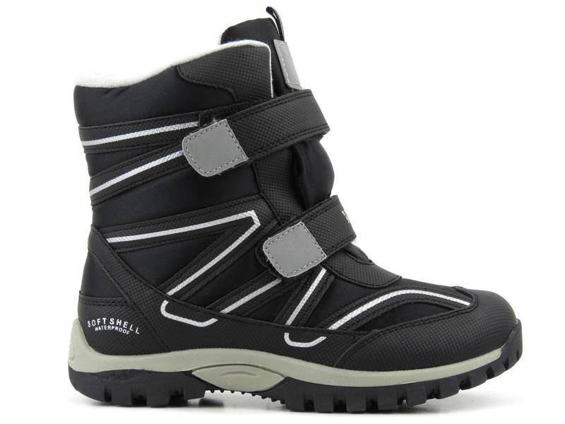 SOFTSHELL-Kinderschneestiefel - WOJTYŁKO 21039, schwarz