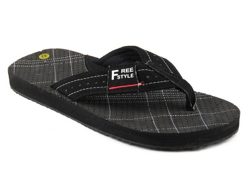 Schwarze Free Style-Flip-Flops für Herren