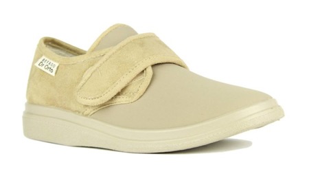 Vorbeugende Hausschuhe, Damenschuhe mit Klettverschluss - Befado dr Orto 036D005, beige