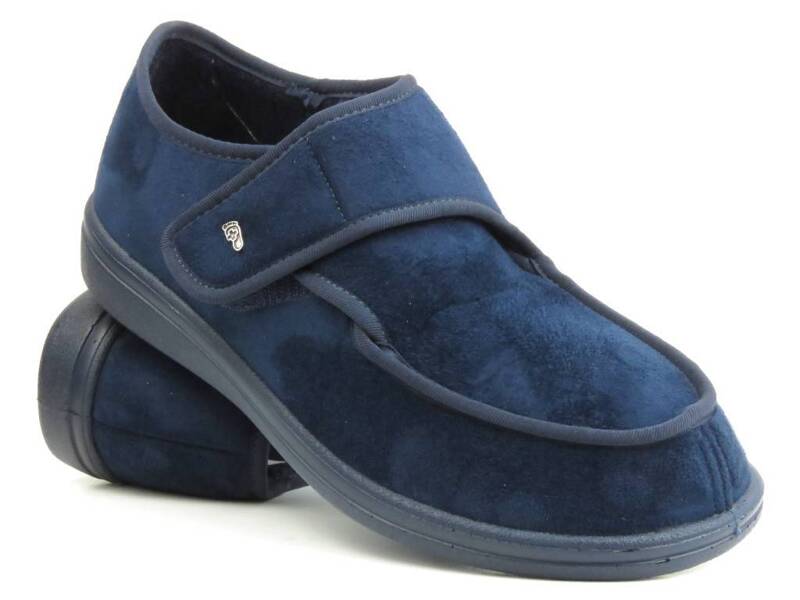 Vorbeugende Hausschuhe, orthopädische Herrenschuhe Befado dr Orto 076M002, Marineblau