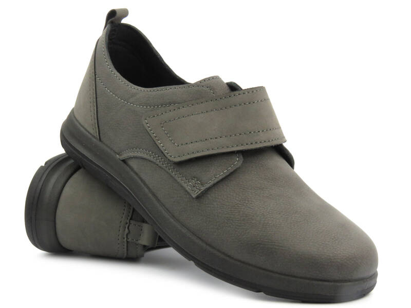 Vorbeugende Hausschuhe, orthopädische Herrenschuhe Befado dr Orto 156M002, grau