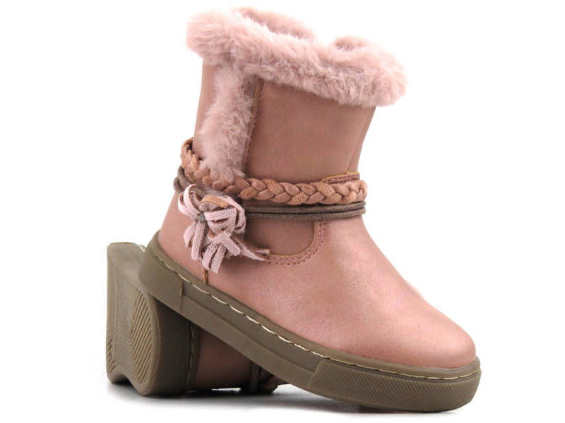 Warme Kinderstiefel mit Reißverschluss - AMERICAN CLUB GC 22/21, rosa