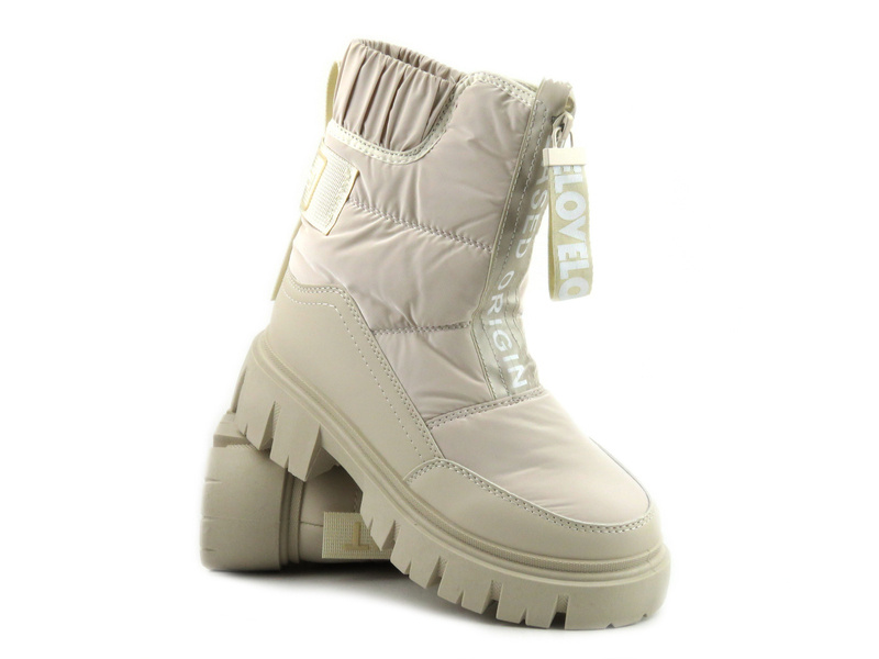 Warme Schneestiefel, Eskimostiefel für Damen – NEWS 23SN26-6526, beige