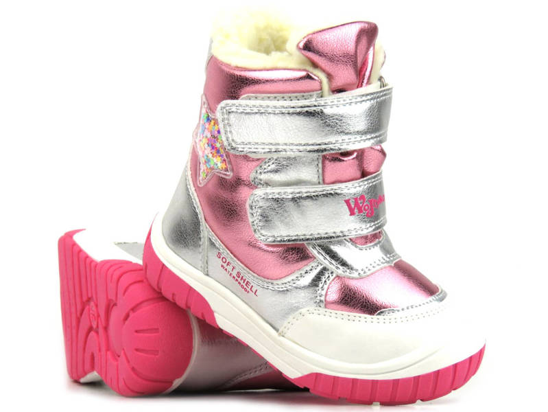 Wasserdichte Kinder-Schneestiefel - WOJTYŁKO 23030, rosa