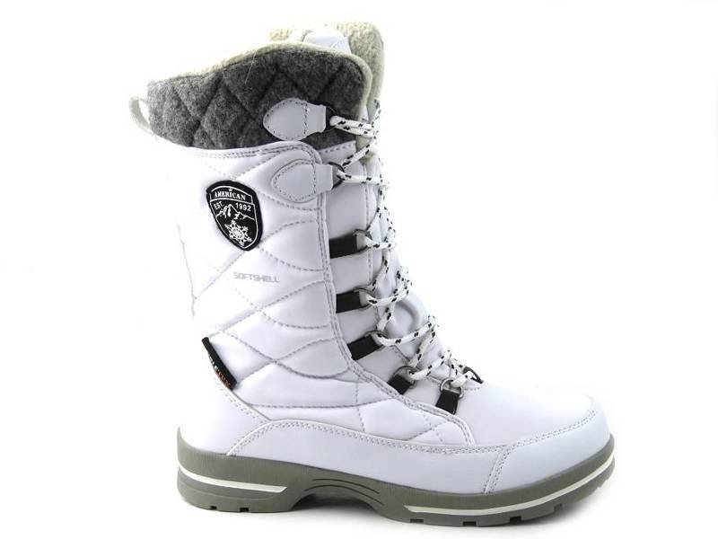 Weiße Damen-Schneestiefel AMERICAN CLUB SN08/23